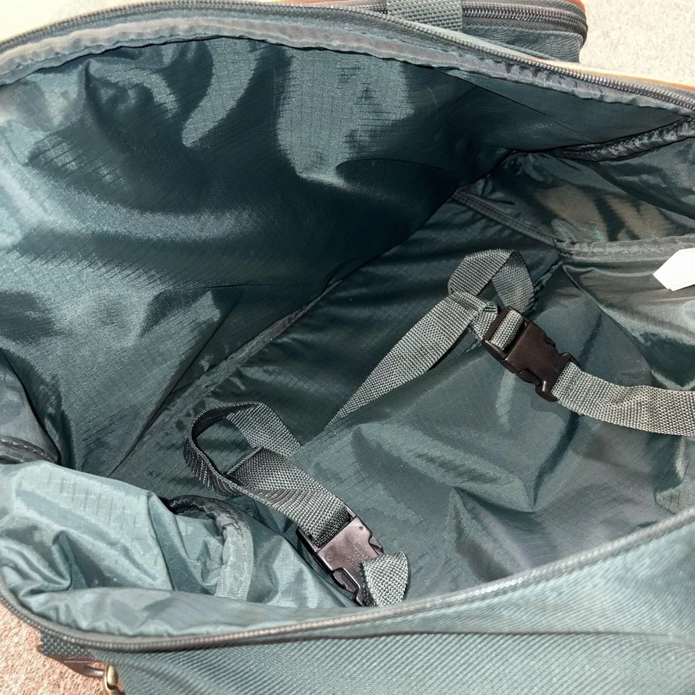 Vintage Eddie Bauer Canvas Leather Messenger Bag‎ Laptop Computer Case Strap